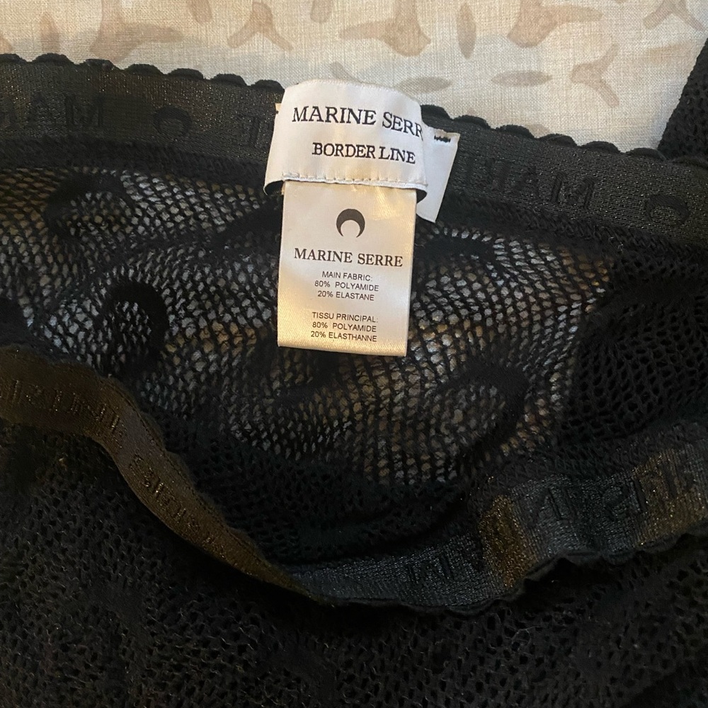 Marine Serre Fishnet Leggings and Too